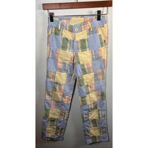 Beaufort Bonnet Company Boys Patchwork Madras Pants Size 8 Pastel Plaid TBBC
